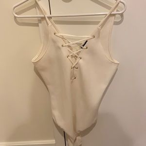 White Express bodysuit